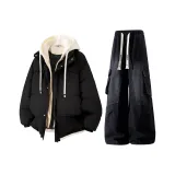 Чёрный топ + чёрные штаны