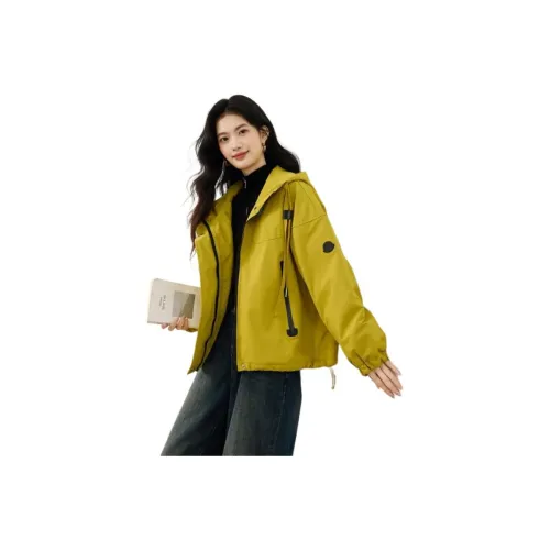 SHANGJING Желтые Женские Куртки