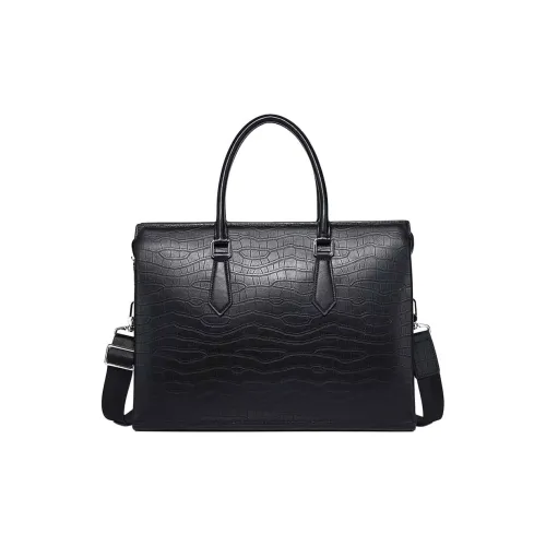 Boniu Сумка из коровьей кожи стандартная мужская черная