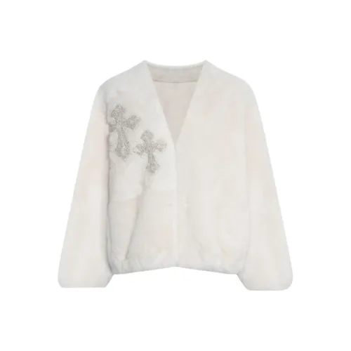 TCH Белый Женские Бархатные Куртки