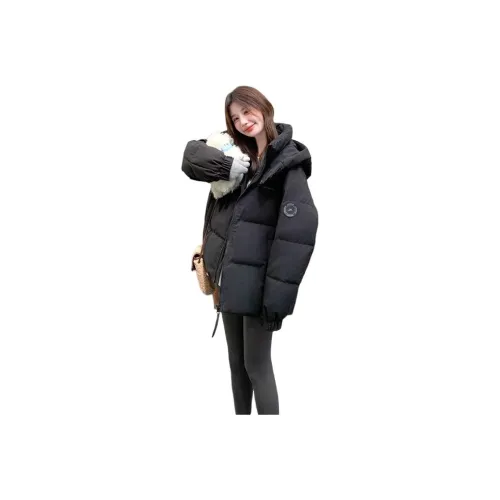 OURUOKE Черный Женский Пуховик