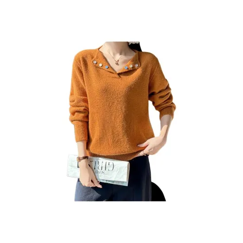 VENICEW Оранжевый с V Бренд Наклейка Женская Трикотаж