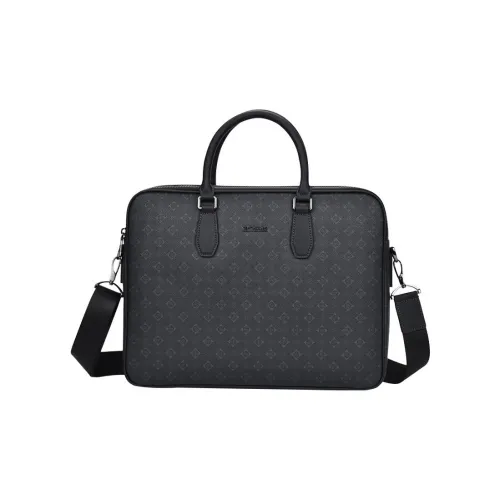 SEPTWOLVES Искусственная кожа Сумка Стандартная Мужская Черная