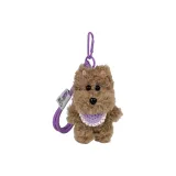 Коричневый Вест-хайленд Charm + Фиолетовые брелки для слюни