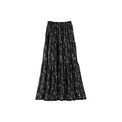 Late White Повседневный Длинный Юбка Женские