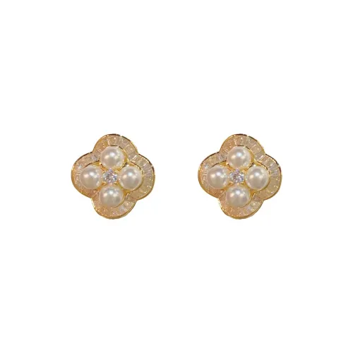 BONAS Copper Stud Earrings Women's BONAS Медные серьги-гвоздики женские