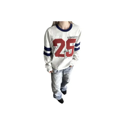 UNA RETA Белый Унисекс Свитшоты