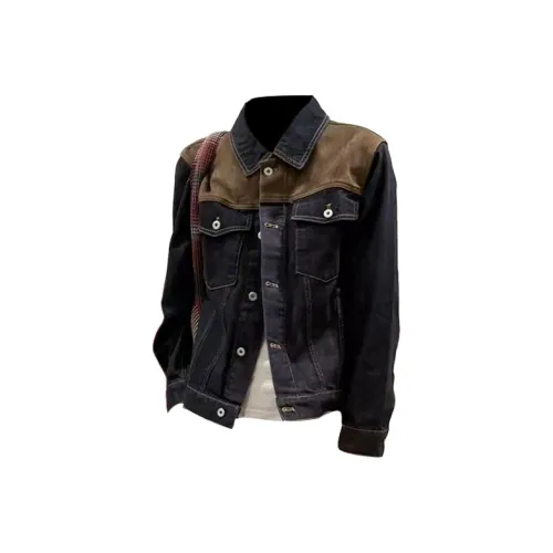 YICHEN Черный [Искусственная замша] Унисекс Джинсовые куртки