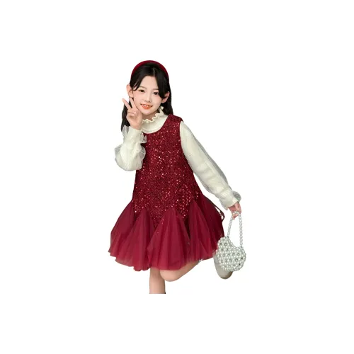 MUMUWU HOUSE Красное школьное платье