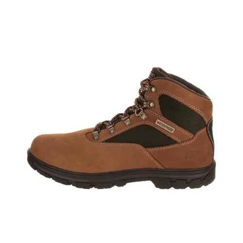 Skechers Водонепроницаемый Короткий Аутдор Мужской Коричневый