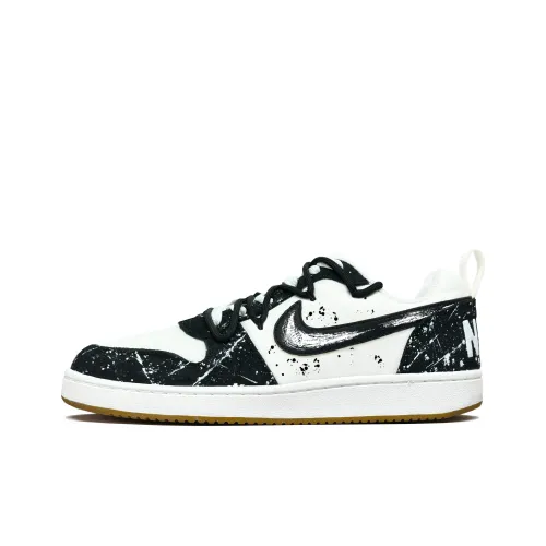 Nike Court Borough Звезда Cube PROCESS Износостойкий And Легкий Низкий Топ Скейтборд Кроссовки Мужские Черный Белый