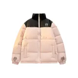 Розовый хлопковый пуховик