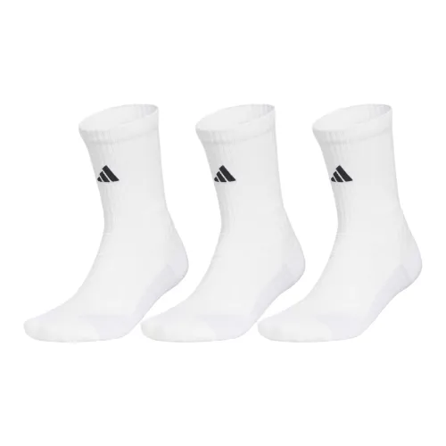 Adidas Белый Черный 3 пачки унисекс носки до икры MID