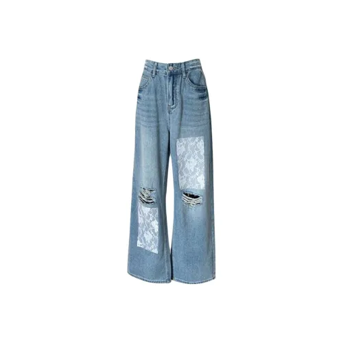 AFGGD Светло-синие Женские Джинсы