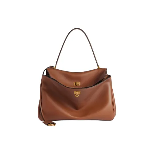 Balenciaga Rodeo Коровья кожа Сумка Средний Унисекс Коричневый