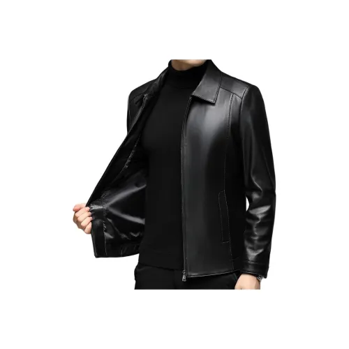 27DESHENGHUO Кожаная куртка мужская