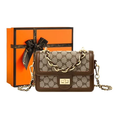 OUBOTE Сумка через плечо из синтетической кожи стандартная женская хаки и коричневый