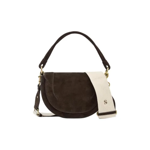 ZARA Collaboration Сумка на плечо из свиной кожи Женская Шоколад