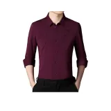 Бордовый, рубашка с флисовой подкладкой