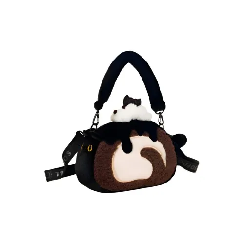 SOFDOLL Плюшевый Одно плечо Сумка Средний Унисекс Темный шоколад Мусс Стиль Позиционирование