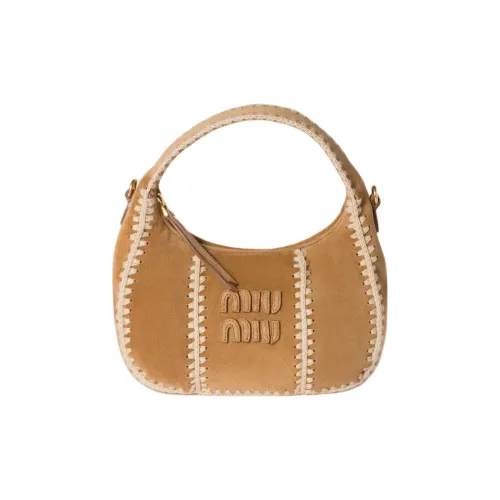 MIU MIU Wander series Телячья кожа Сумка Женская Корица