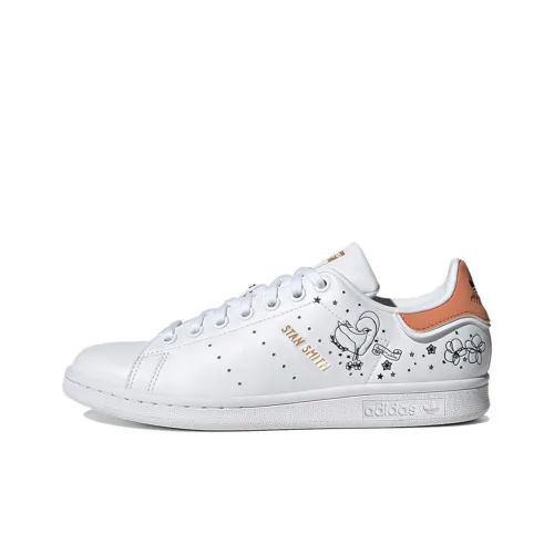 Adidas Originals Stan Smith Slip Resistant Abrasion Resistant Дышащий Низкий Топ Скейтборд Кроссовки Женские Белый Коричневый