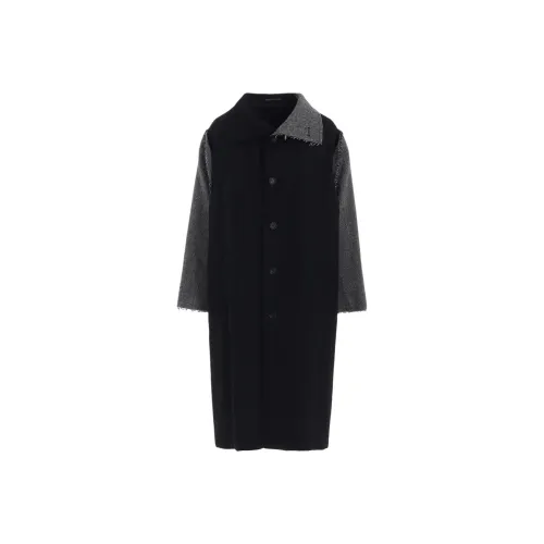 Yohji Yamamoto Femme FW25 W SAXONY B Твид Кронштейн Пальто Женское