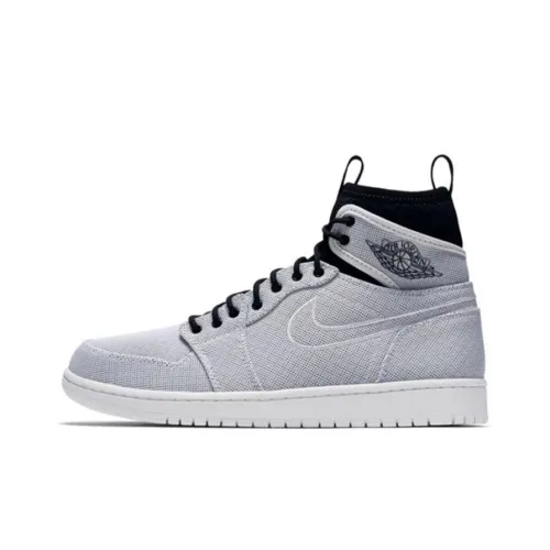 Jordan Air Jordan 1 Ретро Ultra High Anti-Slip Легкий High Топ Винтажные баскетбольные кроссовки Мужской Белый Черный