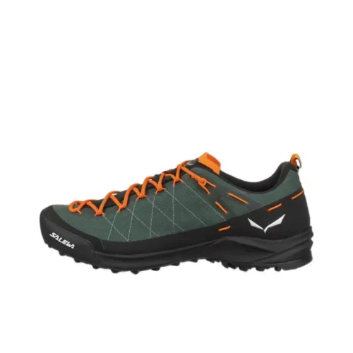 SALEWA WILDFIRE Амортизаторы Shock Slip-resistant Низкие Кроссовки для скалолазания Мужские Зеленые Черные Orange
