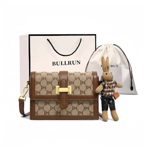 Bullrun Синтетическая кожа текстиль Mosaic Сумка на плечо Женская Кофейная