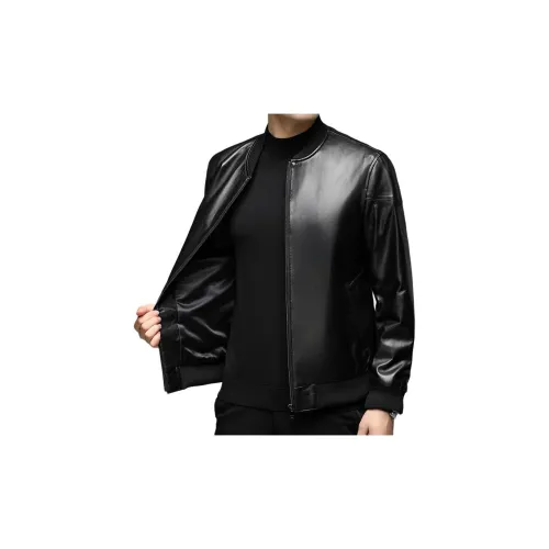27DESHENGHUO Кожаная куртка мужская
