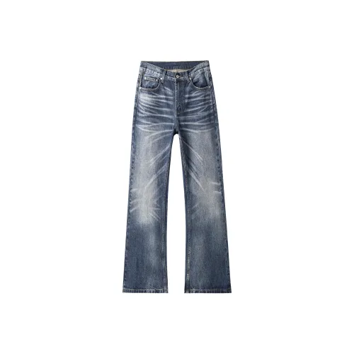 NEO IS ONE Темно-синий Унисекс Джинсы