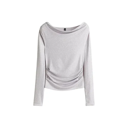 H M Светло-серые Женские T-рубашки