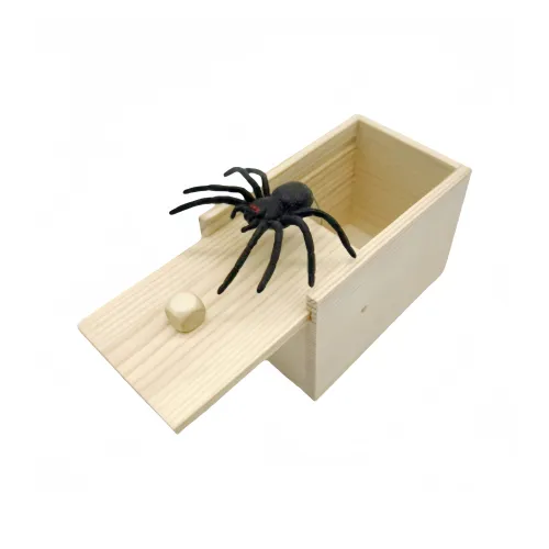 QUBENCHU Scare Bug Коробка Паук Коробка Scary Деревянный ящик Креативный Шуточный Игрушка