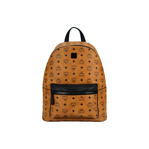 MCM Покрытый холст Рюкзак Унисекс Коньячный Коричневый