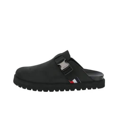 MONCLER Резиновая подошва Нет Особенный Эффект Домашние тапочки Мужской Черный