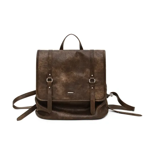 Simedin Рюкзак из коровьей кожи стандартный женский цвет сандаловый коричневый