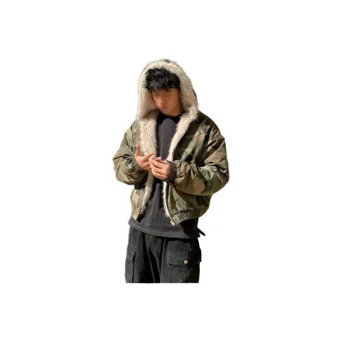 DANJUE Военный стиль Камуфляж Унисекс Пуховики