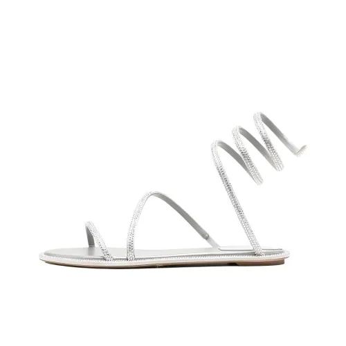 RENE CAOVILLA One Ремешок Сандалии Женские Серебряные