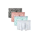 4 пачки с принтом [темно-серый + зеленый + розовый + синий]