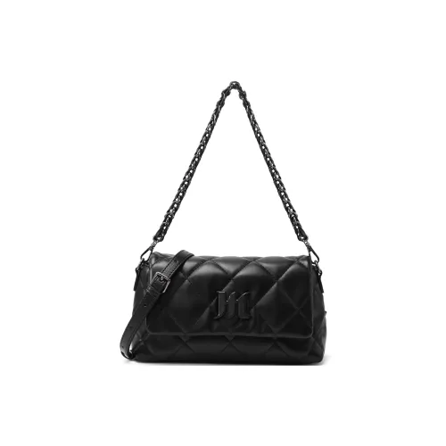 Monna Lisa с коровьей кожей и полиуретаном (ПУ) Сумка через плечо Стандартная Женская Черная