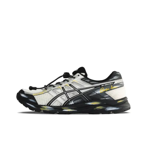 ASICS Гель Contend 4 Амортизация Износостойкий Низкий Топ Беговые кроссовки Унисекс Белый Черный Серебряный