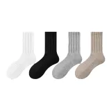 Белый + Черный + Светло-серый + Хаки [Термостойкие термические шерстяные носки]