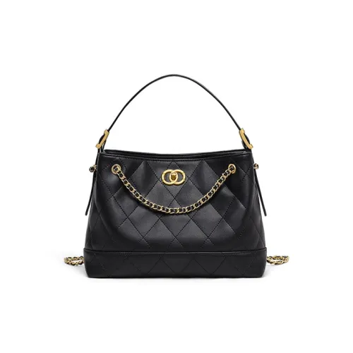 OUBOTE Сумка через плечо из синтетической кожи с коровьей кожей стандартная женская черная