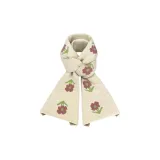 Шарф узкого стиля с маленьким цветком