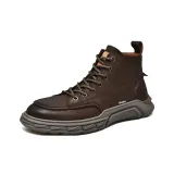 Темно-коричневая обувь без подкладки