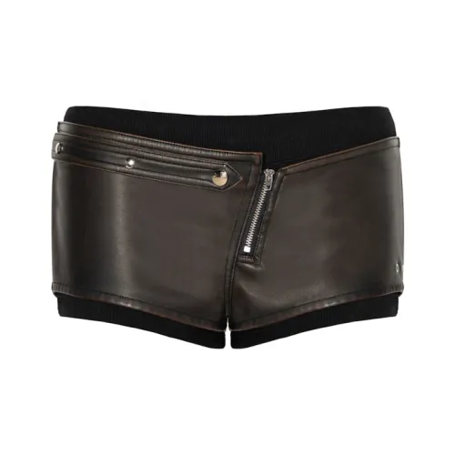 JYOSEI Повседневные кожаные шорты женские черные коричневые