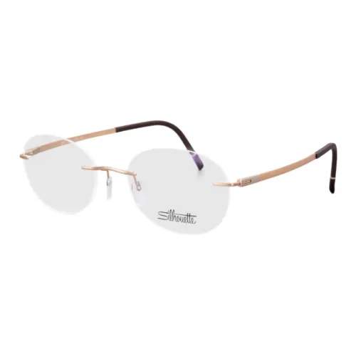 SILHOUETTE Titan Alloy Oval Очки с диоптриями Унисекс Rose Gold