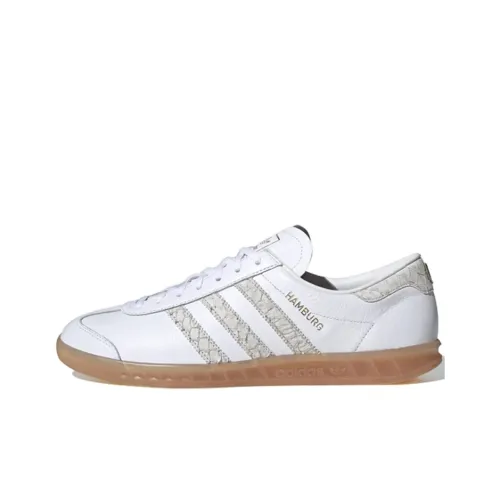 Adidas Originals Hamburg Slip-Resistant Low Top Скейтборд Кроссовки Унисекс Белый Коричневый Серый