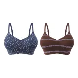 Кофейный Синий Цветочный